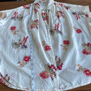 Madewell Central Cactus Floral Button Down Shirt Blouse Cotton Size Small
